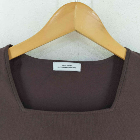 ユナイテッドアローズグリーンレーベルリラクシング UNITED ARROWS green label relaxing HIYOKE スクエアネック フレンチスリーブ ニット レディース FREE