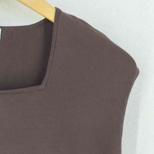 ユナイテッドアローズグリーンレーベルリラクシング UNITED ARROWS green label relaxing HIYOKE スクエアネック フレンチスリーブ ニット レディース FREE