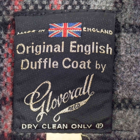 グローバーオール Gloverall 60-70S 裏地チェック ウールダッフルコート メンズ US:38