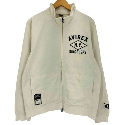 アヴィレックス AVIREX オールアメリカン ストレッチ スタンド ジップ スウェット メンズ import:XL