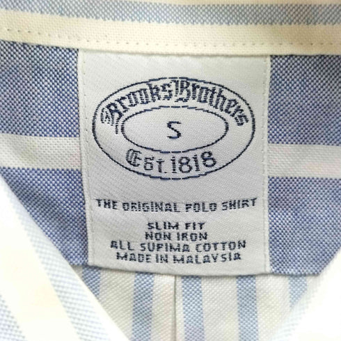 ブルックスブラザーズ BROOKS BROTHERS SLIM FIT ボタンダウンストライプシャツ メンズ import:S