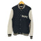 アベイシングエイプ A BATHING APE 00S APE NEVER APE 背面刺繍 丸ポケ スウェット地 スタジアムジャンパー スタジャン メンズ import:L