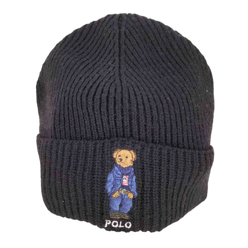 ポロラルフローレン POLO RALPH LAUREN SOLID DENIM BEAR BEANIE メンズ