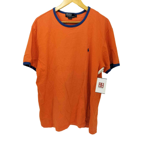 ポロバイラルフローレン Polo by RALPH LAUREN 90s ポニー刺繍 リンガー Tシャツ メンズ import:XL