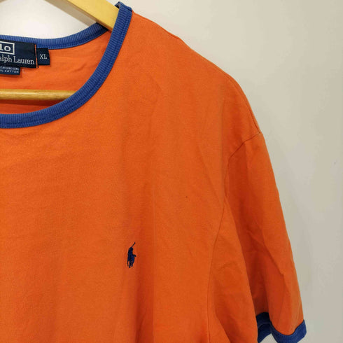 ポロバイラルフローレン Polo by RALPH LAUREN 90s ポニー刺繍 リンガー Tシャツ メンズ import:XL
