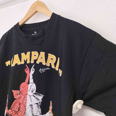 campari USA製 企業ロゴプリント クルーネック ショートスリーブ Tシャツ メンズ import:L