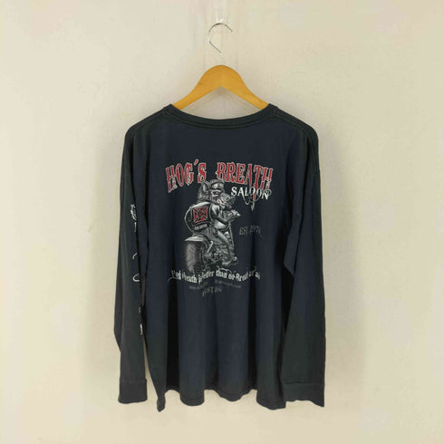 コンフォートカラーズ COMFORT COLORS インド製 HOGS BREATH 袖プリント ロンT メンズ XL