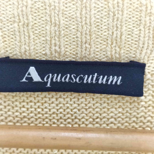 アクアスキュータム AQUASCUTUM ホールガーメント ハイネックラメニット レディース US:8