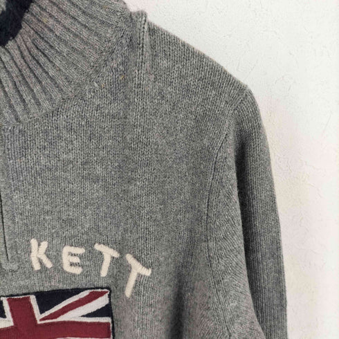 ハケットロンドン hackett london ユニオンジャックワッペン ハーフジップニット メンズ L