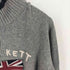 ハケットロンドン hackett london ユニオンジャックワッペン ハーフジップニット メンズ L