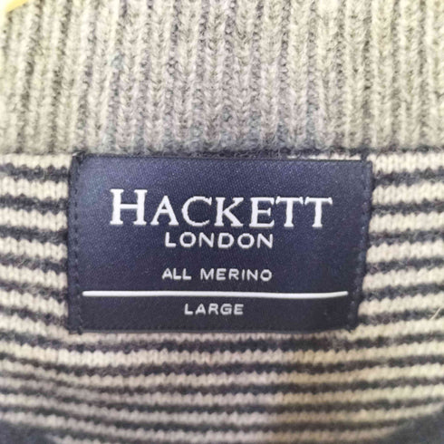 ハケットロンドン hackett london ユニオンジャックワッペン ハーフジップニット メンズ L