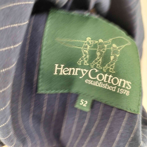 ヘンリーコットンズ Henry Cottons ストライプ 3Bテーラードジャケット メンズ 52