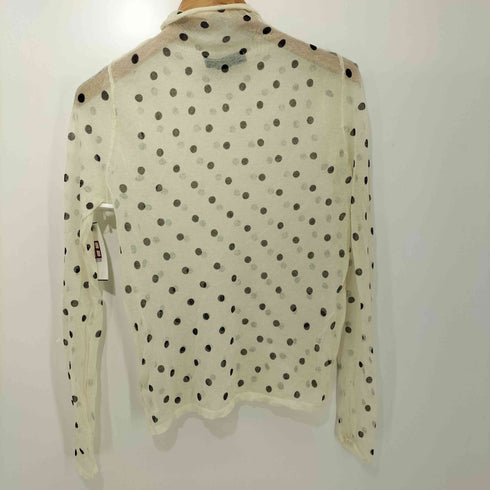 ザラ ZARA セミシースルー ドットプリント ニットトップス レディース import:M