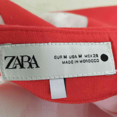 ザラ ZARA リネン混 花 スリットタイトスカート レディース JPN:M