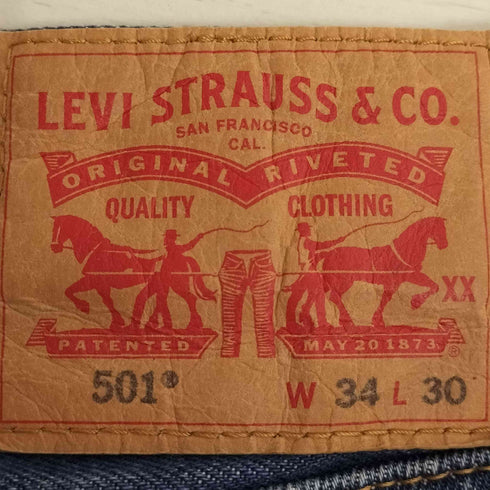リーバイス Levis 501 ボタン裏 4985 ボタンフライ ストレートデニム メンズ W34 L30