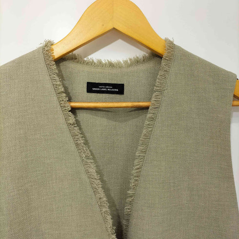 ユナイテッドアローズグリーンレーベルリラクシング UNITED ARROWS green label relaxing 23SS ドライタッチ ツイード デザイン ジレ レディース