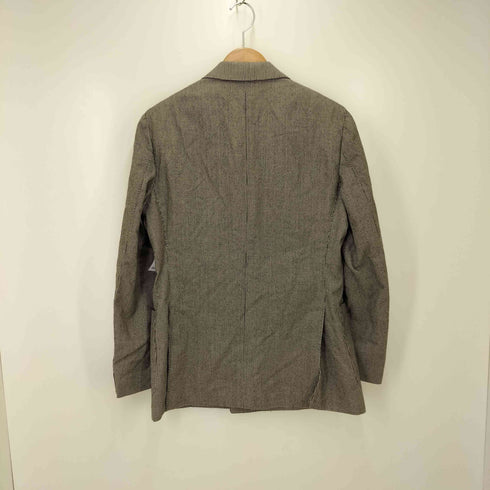 ラルディー二 LARDINI イタリア製 千鳥格子 ウール ダブルテーラードジャケット メンズ EUR:46
