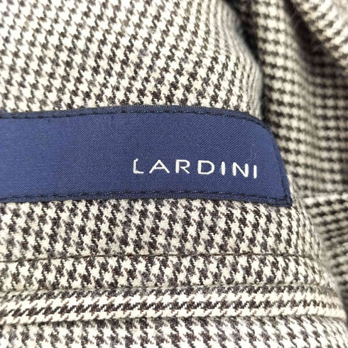 ラルディー二 LARDINI イタリア製 千鳥格子 ウール ダブルテーラードジャケット メンズ EUR:46