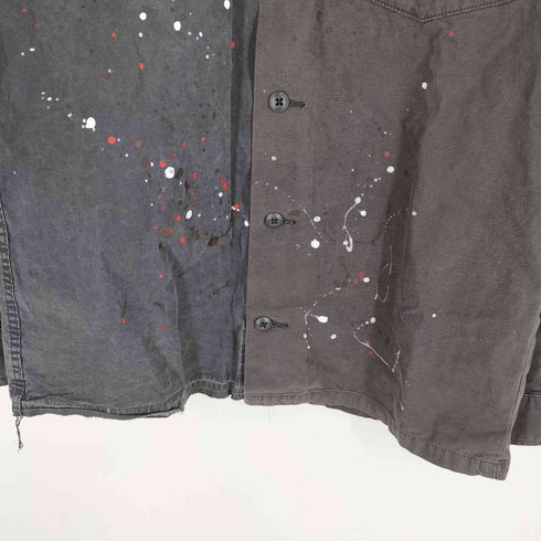 ジョンエリオット JOHN ELLIOTT ペイント 切替 アシメ フラップポケット シャツ ジャケット メンズ JPN:2