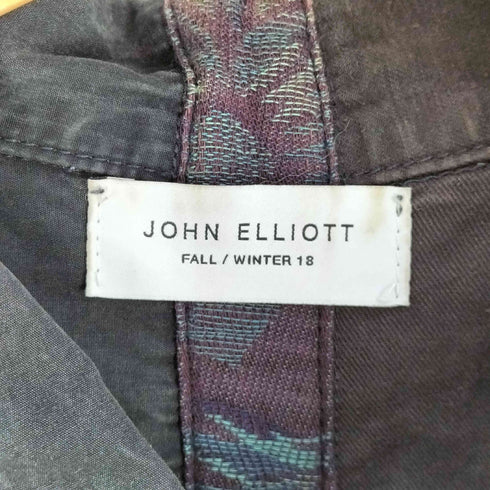 ジョンエリオット JOHN ELLIOTT ペイント 切替 アシメ フラップポケット シャツ ジャケット メンズ JPN:2