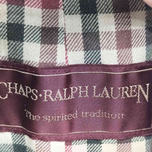 チャップスラルフローレン CHAPS RALPH LAUREN 80S 裏地シェパードチェック 玉虫 比翼 ステンカラーコート メンズ