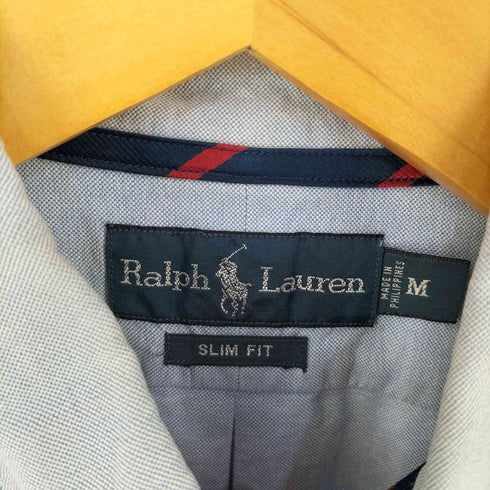 ラルフローレン RALPH LAUREN SLIM FIT マチ付き ボタンダウンシャツ メンズ M