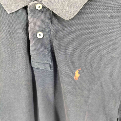 ポロラルフローレン POLO RALPH LAUREN CLASSIC FIT ナス紺 フェード S/S ポロシャツ メンズ XL