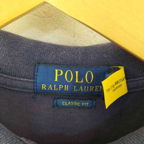 ポロラルフローレン POLO RALPH LAUREN CLASSIC FIT ナス紺 フェード S/S ポロシャツ メンズ XL