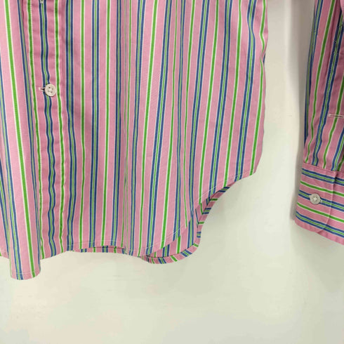ラルフローレンゴルフ RALPH LAUREN GOLF ポニー刺繍 マルチカラー ストライプ 長袖 シャツ レディース 4