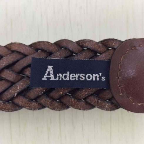 Andersons イタリア製 メッシュレザーベルト メンズ 85