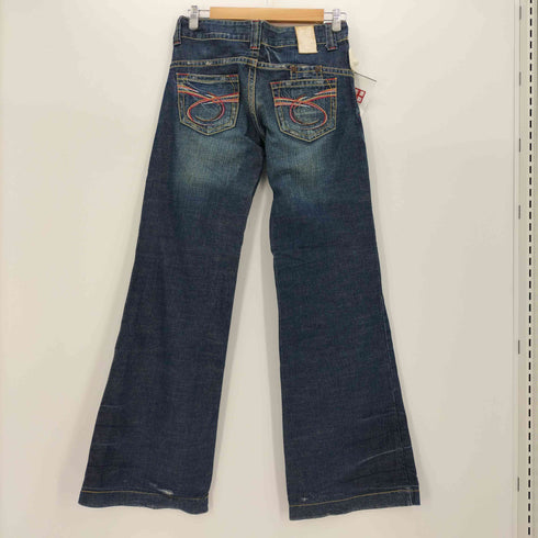 RED PEPPER フレア ダメージ デニム パンツ Y2K レディース W27