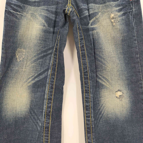 RED PEPPER フレア ダメージ デニム パンツ Y2K レディース W27
