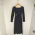 アリシアスタン ALEXIA STAM Back Adjuster Long Sleeve Rib Dress レディース JPN:M