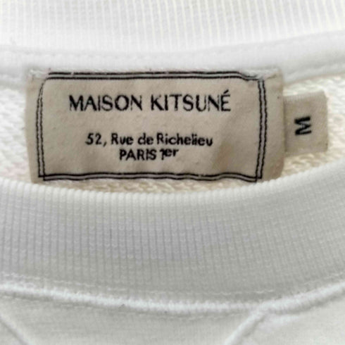 メゾンキツネ MAISON KITSUNE FOX HEAD PATCH CLASSIC SWEATSHIRT フォックスヘッド パッチ ワンポイント スウェットシャツ メンズ JPN:M