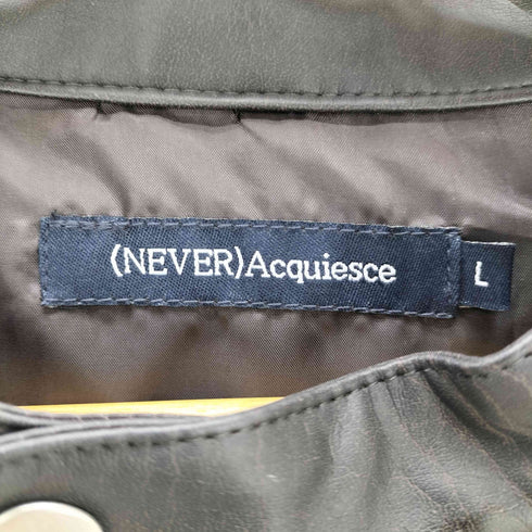 ネバーアクイース NEVER Acquiesce フェイクレザー シングル ライダース ジャケット メンズ JPN:L