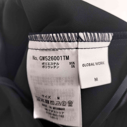 グローバルワーク GLOBAL WORK ウツクシルエット Wクロス イージー ストレート パンツ レディース JPN:M