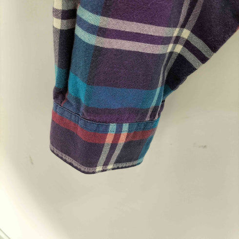 エディーバウアー Eddie Bauer 黒タグ チェック コットン ボタンダウン長袖シャツ メンズ import:M