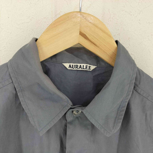 オーラリー AURALEE WASHED FINX TWILL BIG HALF SLEEVED SHIRTS メンズ 4