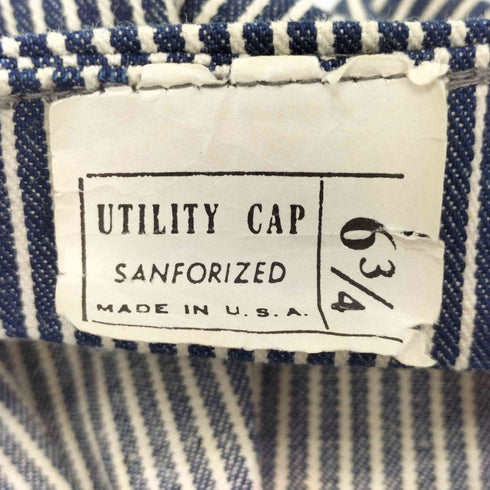 utility cap USA製 ヒッコリーストライプワークキャップ メンズ 6 3/4