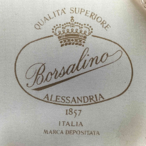 ボルサリーノ Borsalino リネン混 ハット 裏地メッシュ レディース 56cm
