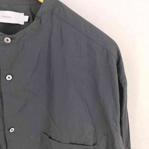 グラフペーパー Graphpaper Broad L/S Oversized Band Collar Shirt メンズ FREE