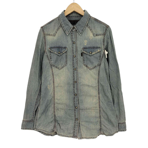 ゴア goa GENUINE VINTAGE GOA ダメージ加工 デニムシャツ レディース