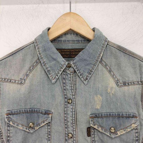 ゴア goa GENUINE VINTAGE GOA ダメージ加工 デニムシャツ レディース
