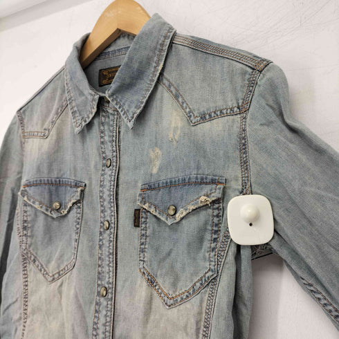 ゴア goa GENUINE VINTAGE GOA ダメージ加工 デニムシャツ レディース