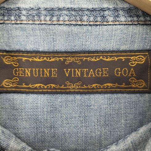ゴア goa GENUINE VINTAGE GOA ダメージ加工 デニムシャツ レディース