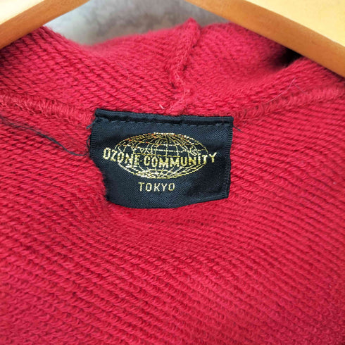 オゾン コミュニティ OZONE COMMUNITY パンダ 刺繍S/Sパーカー Y2K レディース