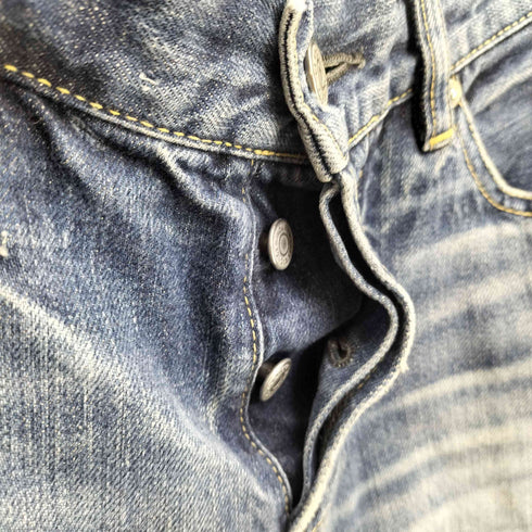 ヒステリックグラマー HYSTERIC GLAMOUR NOBU加工デニム スリムストレートパンツ メンズ 31