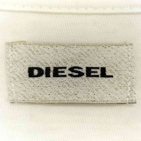 ディーゼル DIESEL ロゴデザインプリント パッチワーク クルーネック ショートスリーブ Tシャツ レディース import:S