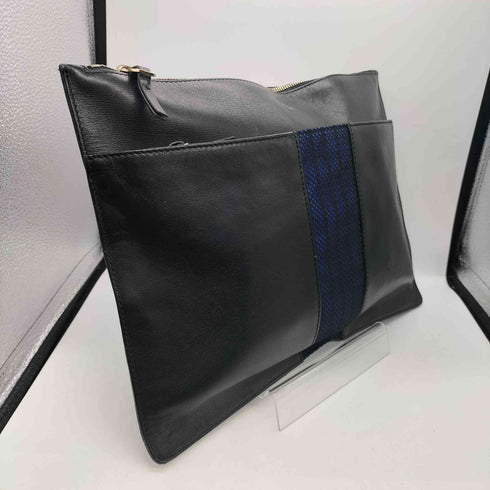 ポールスミス Paul Smith メッシュ 切り替え レザー クラッチ バッグ メンズ