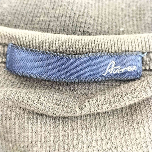 アヴィレックス AVIREX 背面SKYINS ADTプリント サーマル クルーネック 長袖 Tシャツ 短丈 レディース